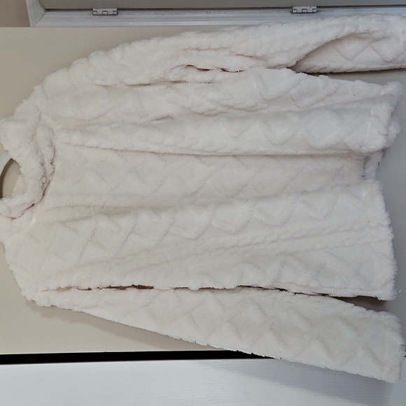 EDDIE BAUER Cable Fleece Pullover Ivory XL - Picture 6 of 9